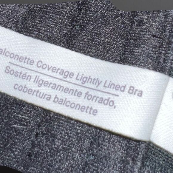 Plus Size Black Lace Auden Balconnette Lightly Lined Bra Size 46DDD - Picture 6 of 6